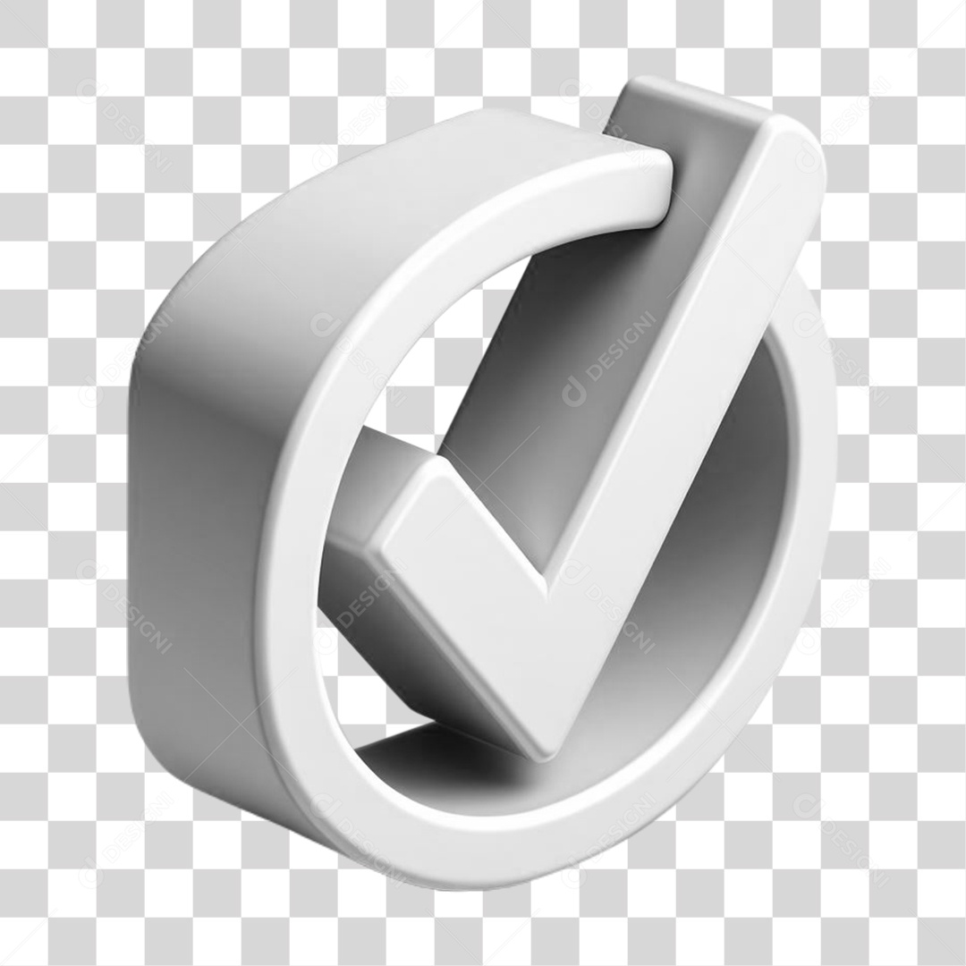 Sinal de Positivo Cinza Elemento 3D para Composição PNG Transparente