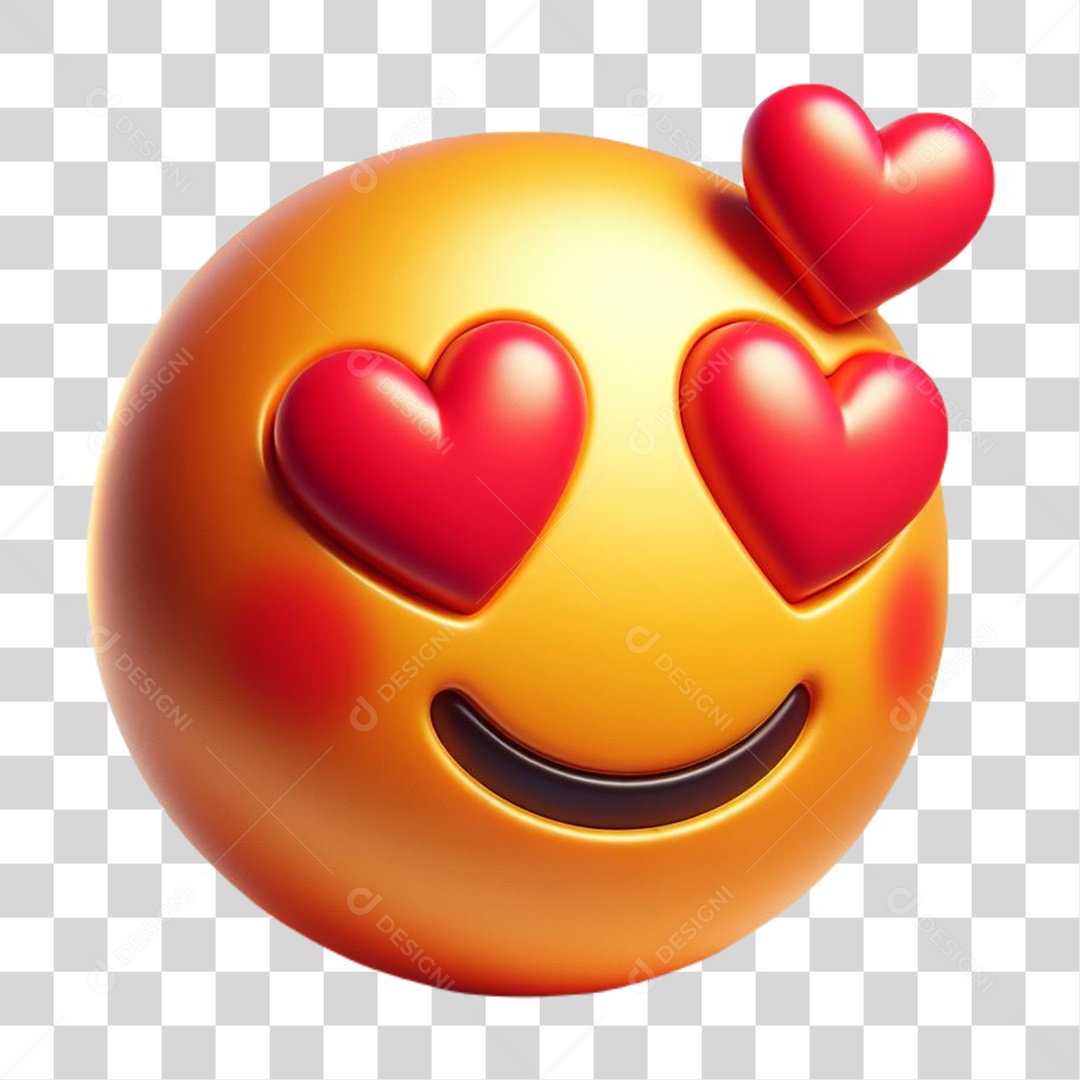 Emoji Apaixonado PNG Transparente