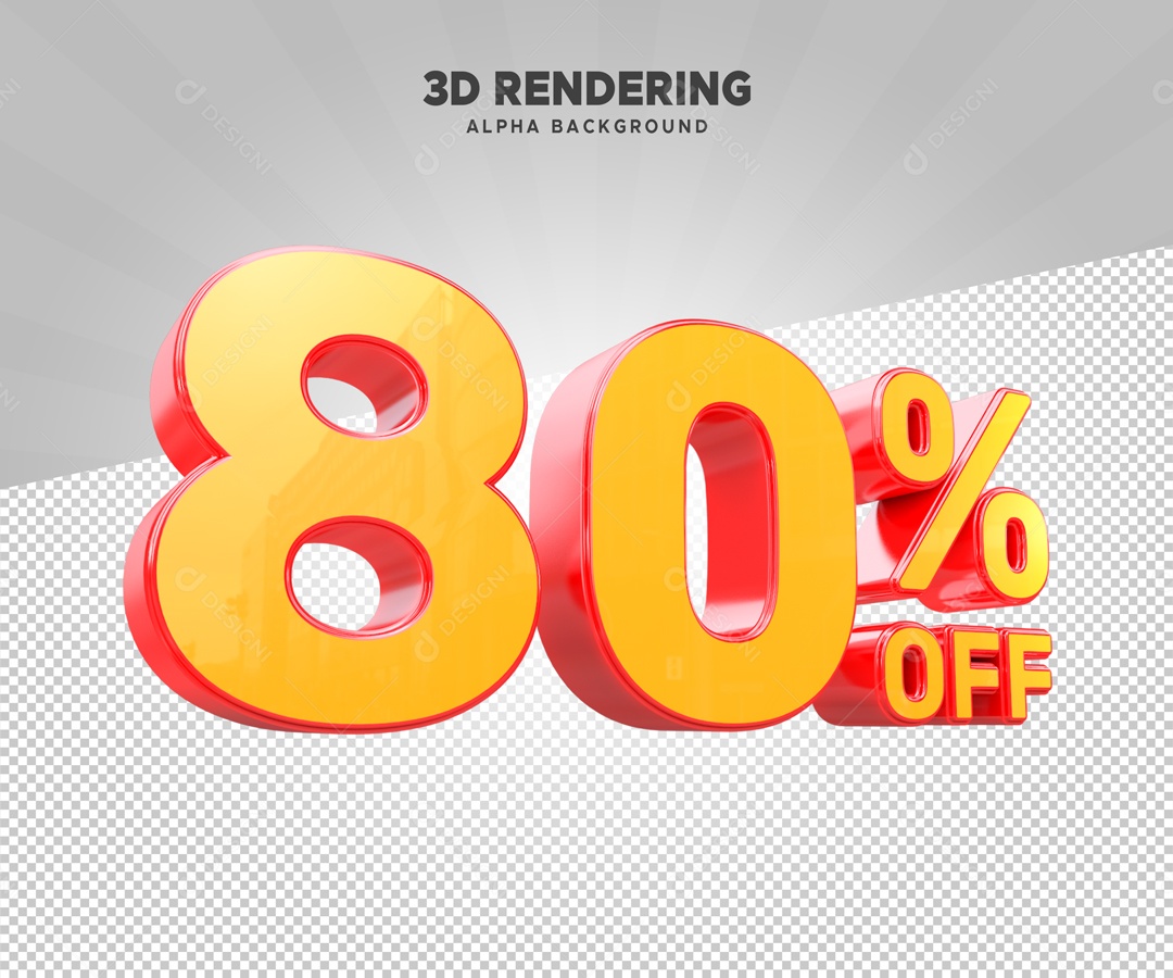 80% de Desconto no OFF Elemento 3D para Composição PSD