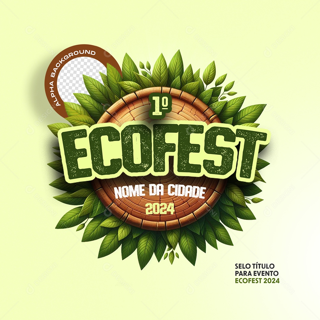Selo Titulo para Evento Ecofest 2024 PSD