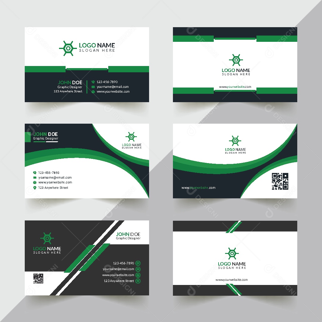 Modelo de Cartão de Visita Vetor EPS Editável