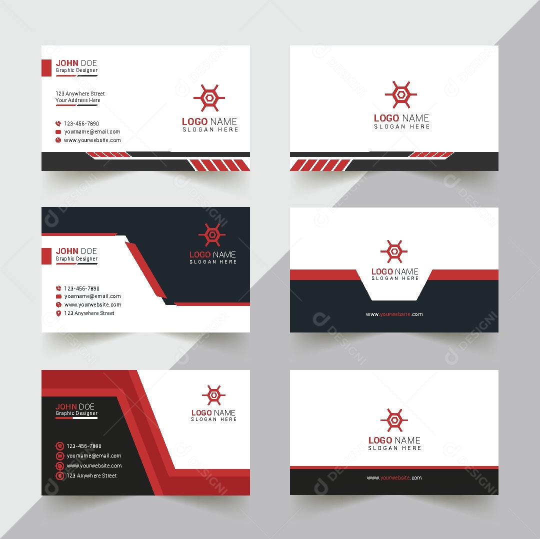 Modelo de Cartão de Visita Vetor EPS Editável