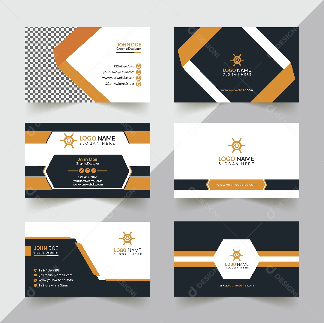 Modelo de Cartão de Visita Vetor EPS Editável