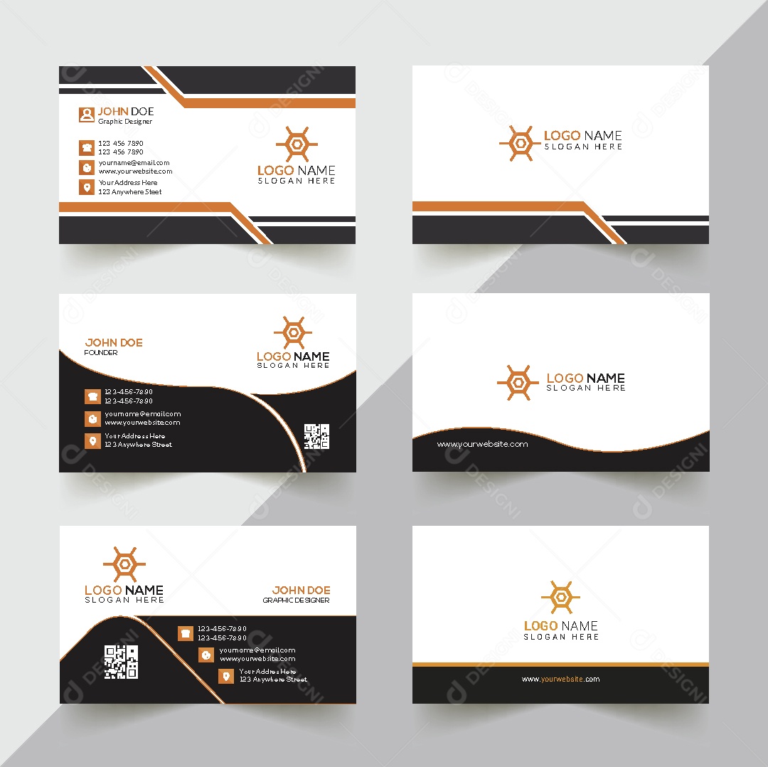 Modelo de Cartão de Visita Vetor EPS Editável