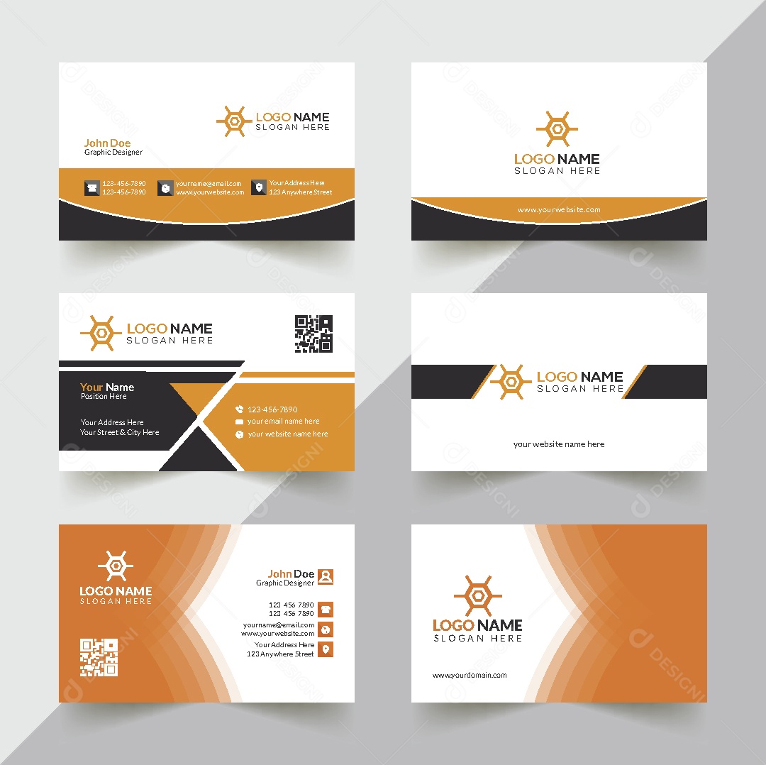 Modelo de Cartão de Visita Vetor EPS Editável