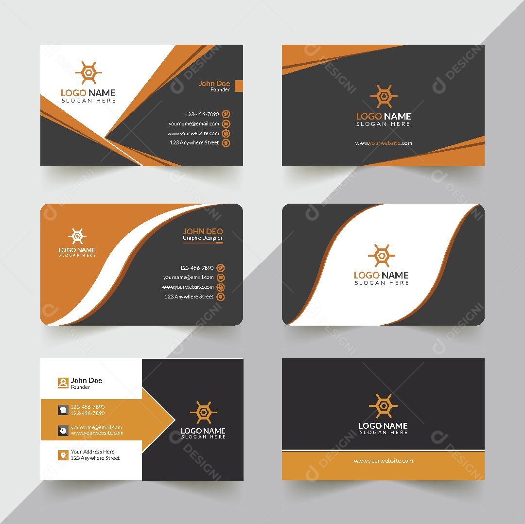 Modelo de Cartão de Visita Vetor EPS Editável