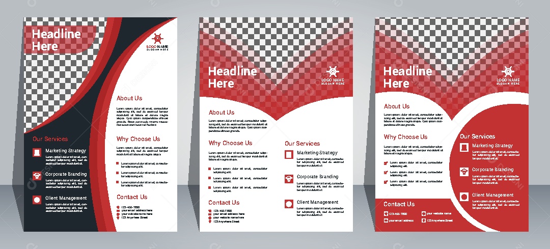 Modelo de Folheto Empresarial Vetor EPS Editável