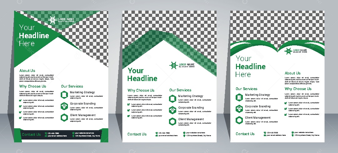 Modelo de Folheto Empresarial Vetor EPS Editável