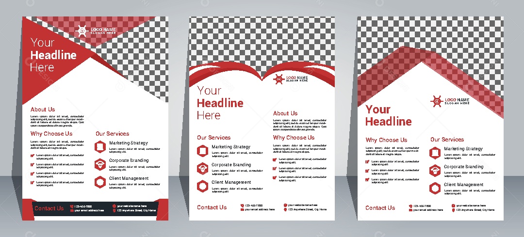 Modelo de Folheto Empresarial Vetor EPS Editável