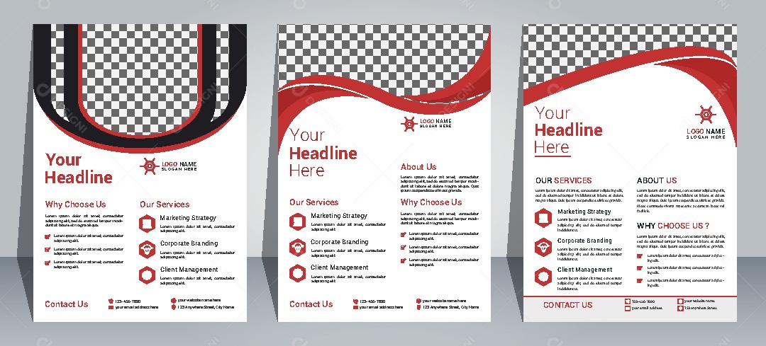 Modelo de Folheto Empresarial Vetor EPS Editável