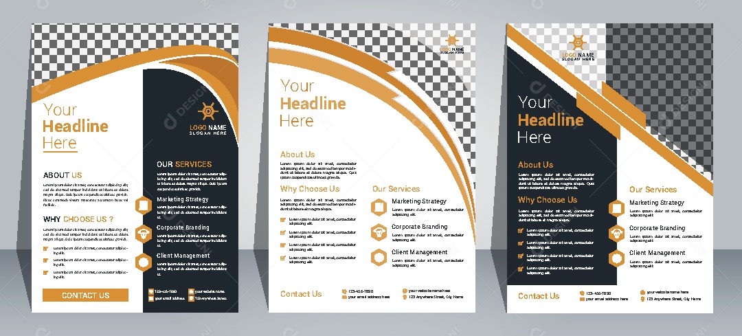 Modelo de Folheto Empresarial Vetor EPS Editável