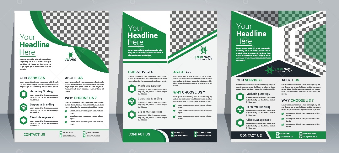 Modelo de Folheto Empresarial Vetor EPS Editável