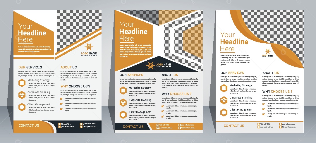 Modelo de Folheto Empresarial Vetor EPS Editável