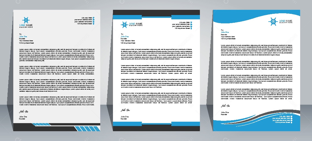 Modelo de Papel Timbrado Vetor EPS Editável