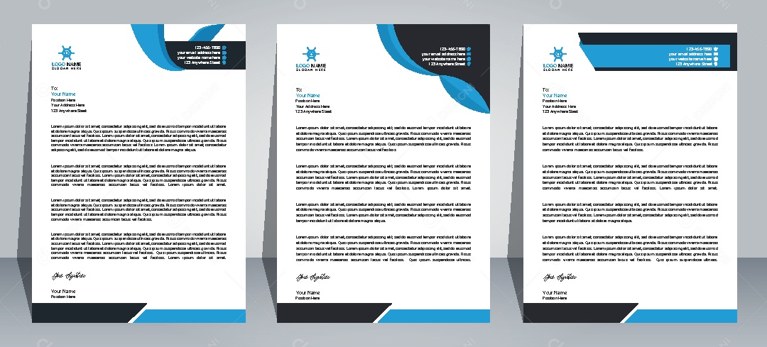 Modelo de Papel Timbrado Vetor EPS Editável