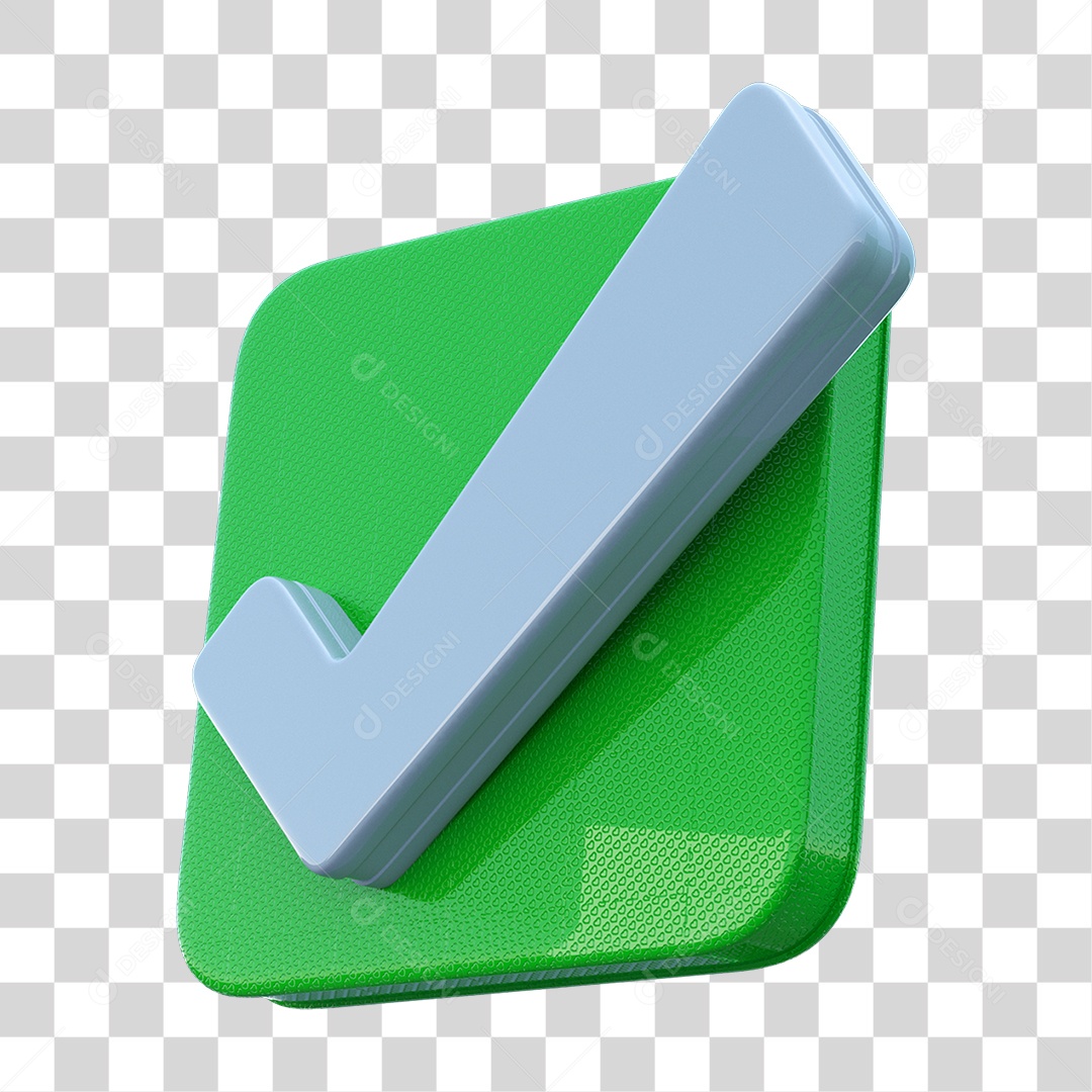 Ícone 3D Confirmação Marcação PNG Transparente