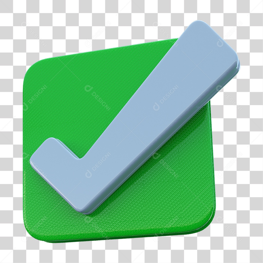 Ícone 3D Confirmação Marcação PNG Transparente