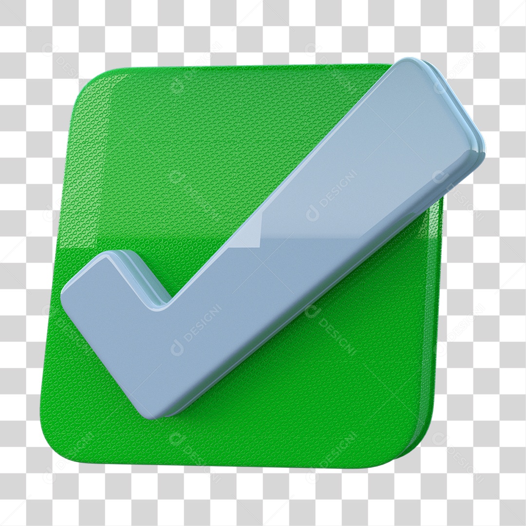 Ícone 3D Confirmação Marcação PNG Transparente