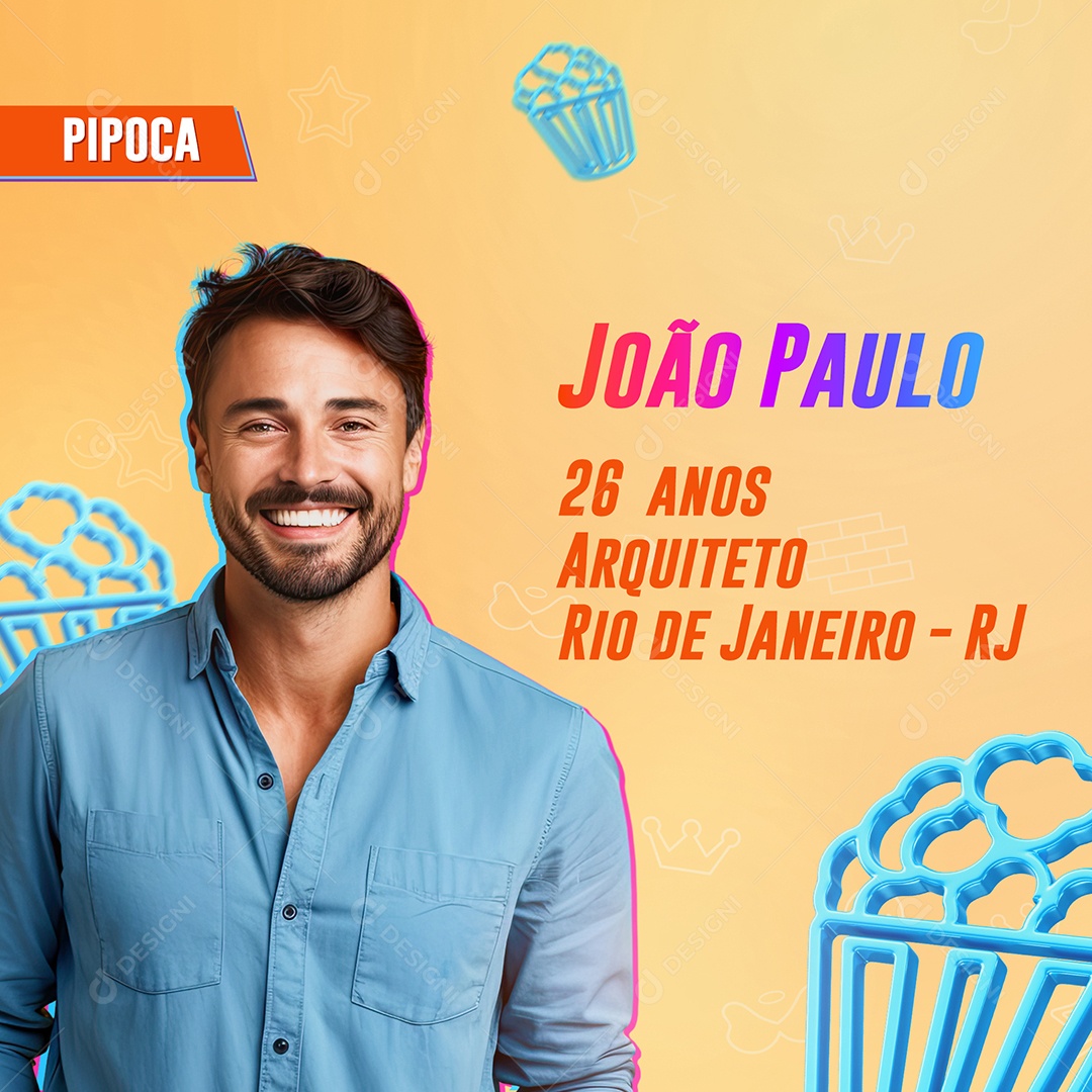 Social Media Big Brother Brasil João Paulo PSD Editável