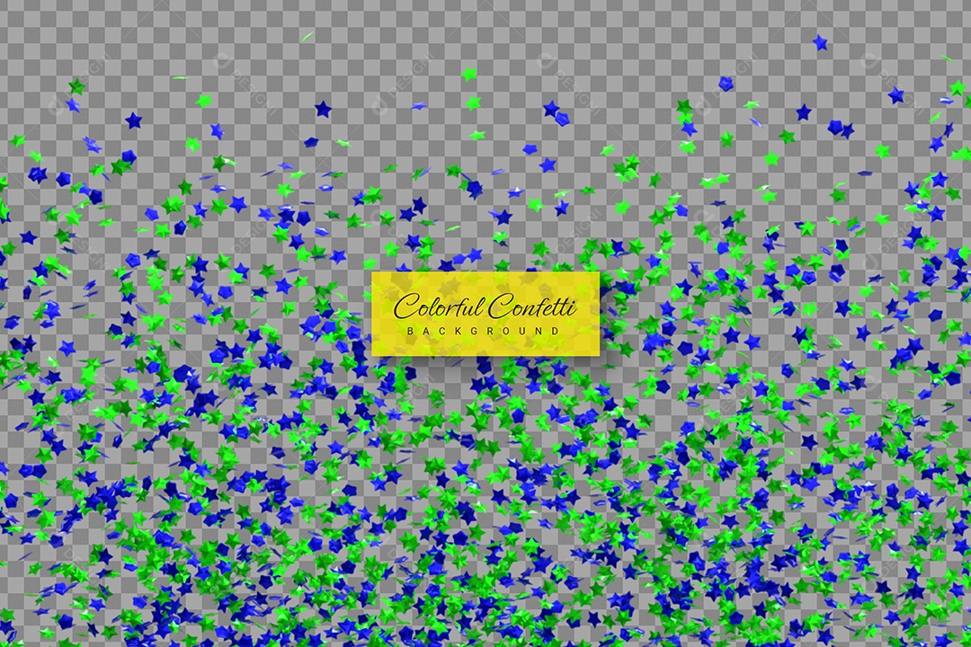 Confete de Natal Elemento 3D para Composição PSD