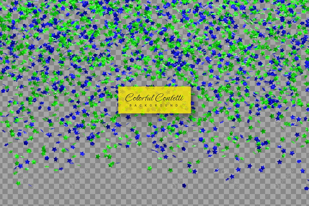 Confete de Natal Elemento 3D para Composição PSD