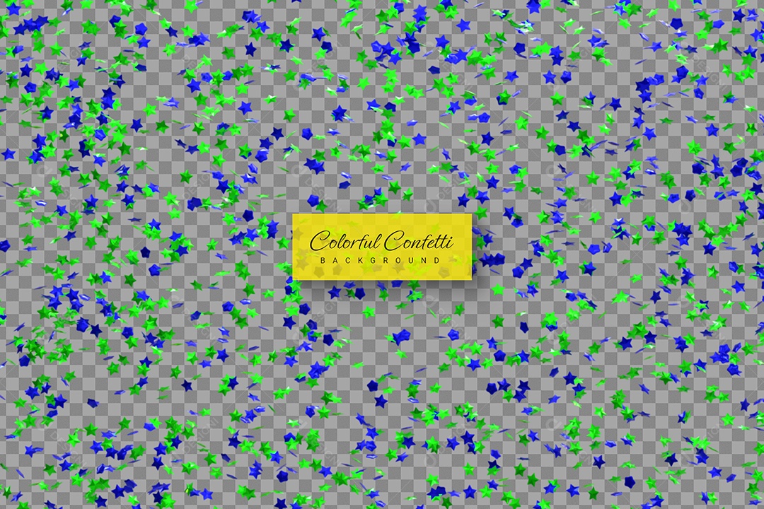 Confete de Natal Elemento 3D para Composição PSD