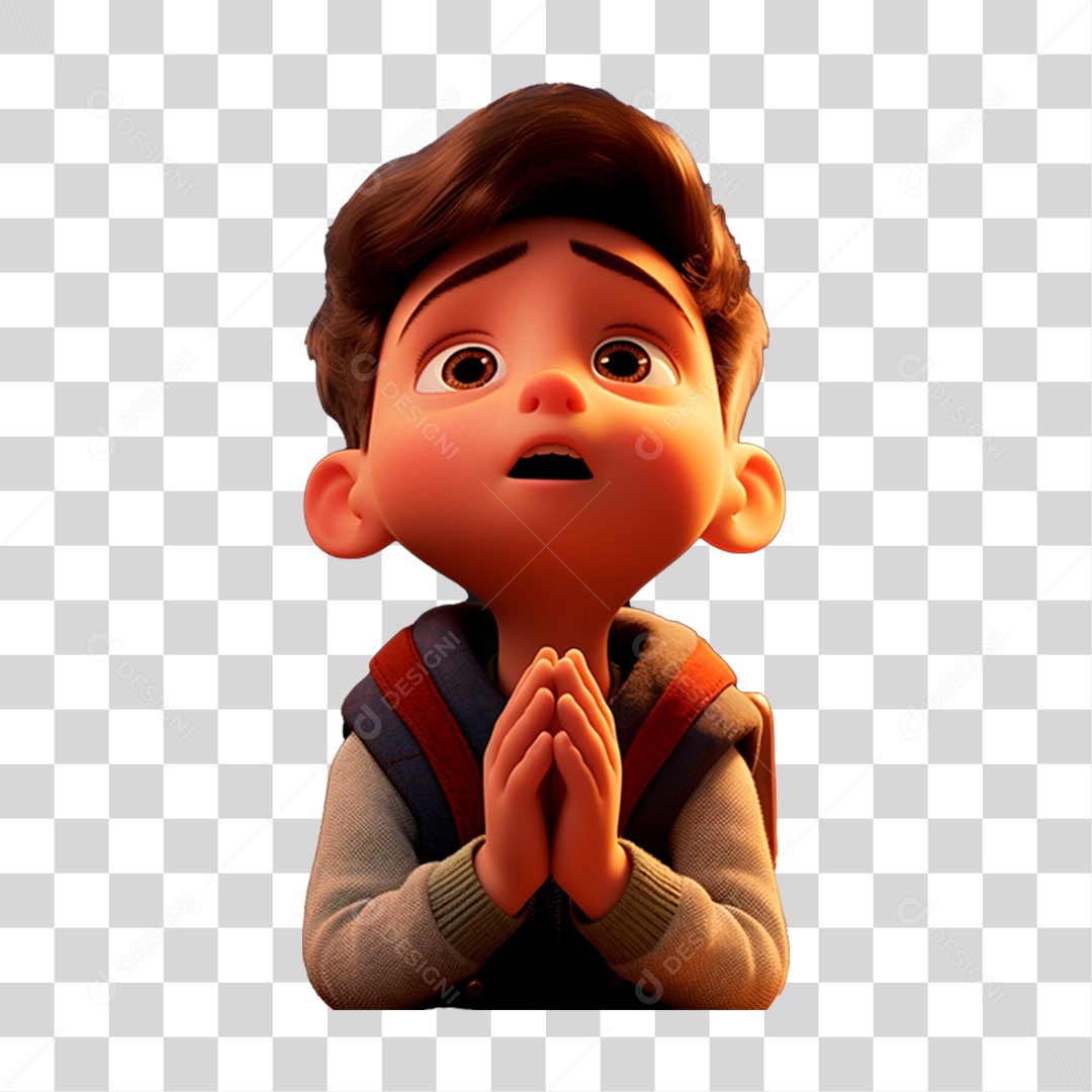 Criança Orando PNG Transparente