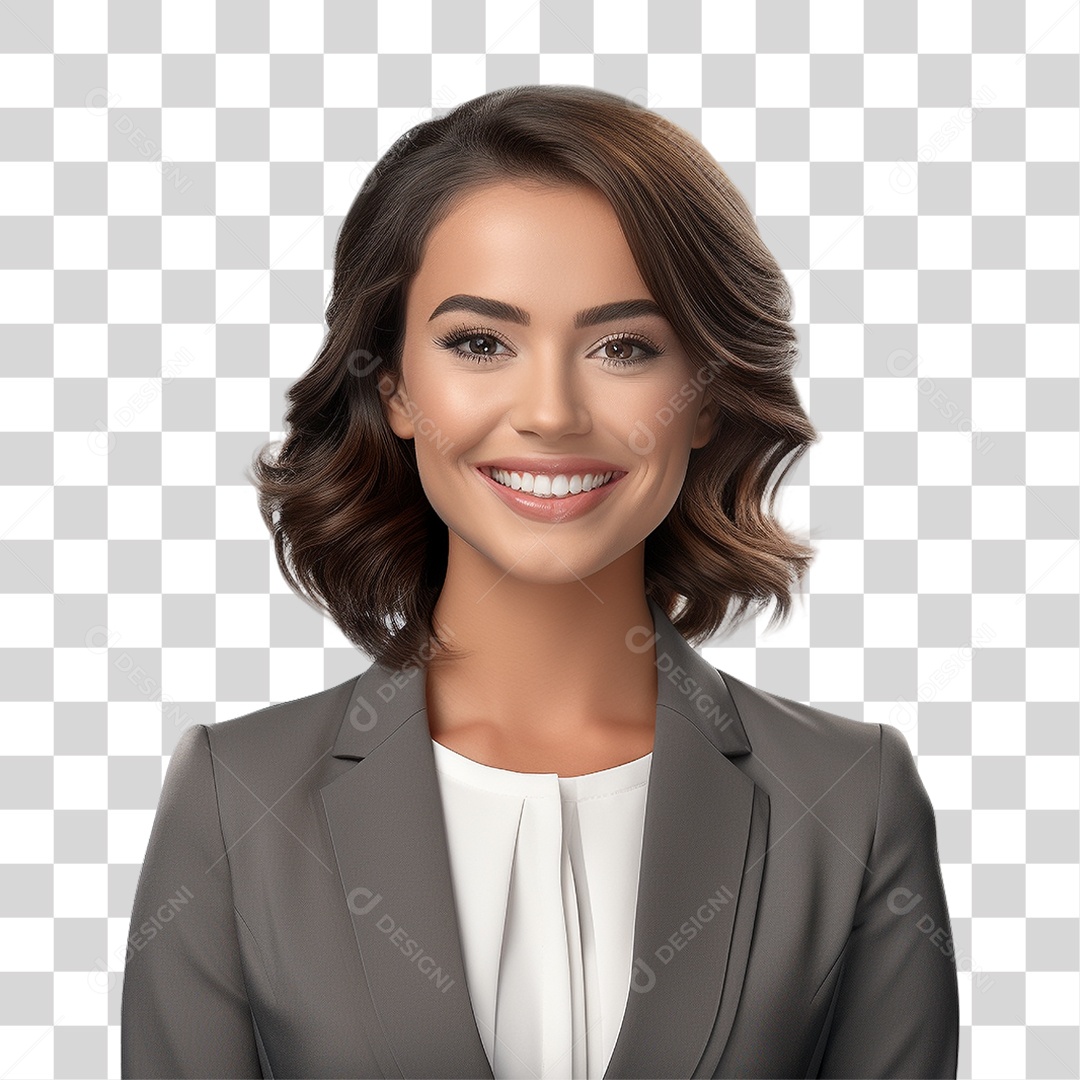 Mulher Terno Empresa PNG Transparente