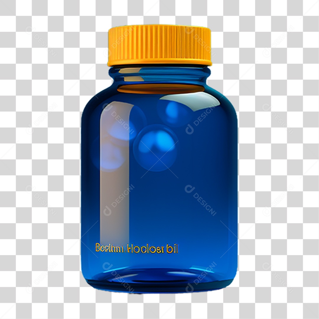 Pote Azul Líquido Gel PNG Transparente
