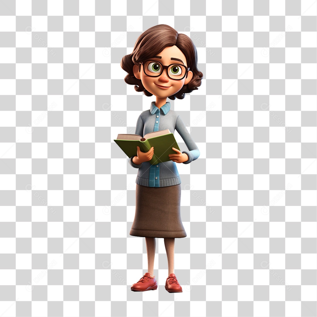 Personagem Cartoon Professora Desenhos PNG Transparente