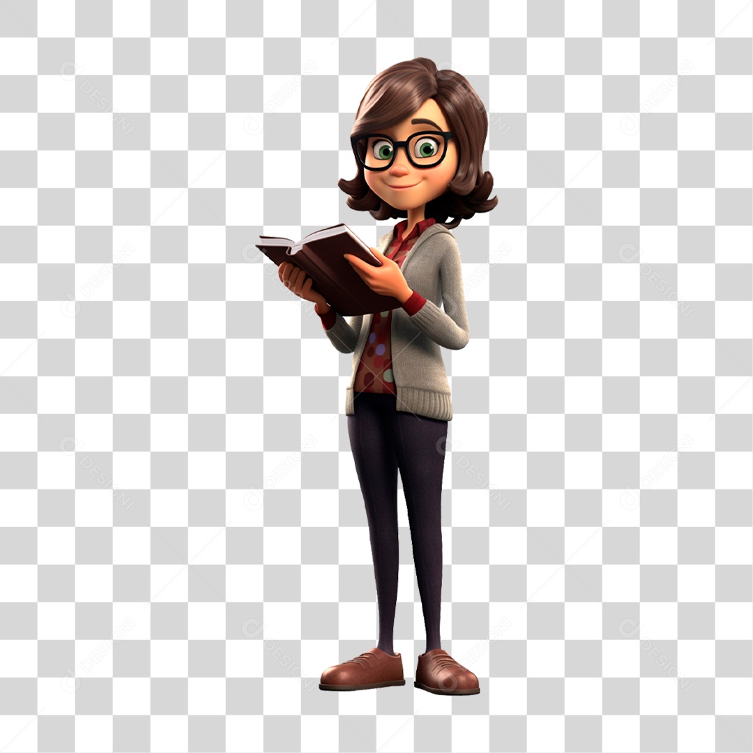 Personagem Cartoon Professora Desenhos PNG Transparente
