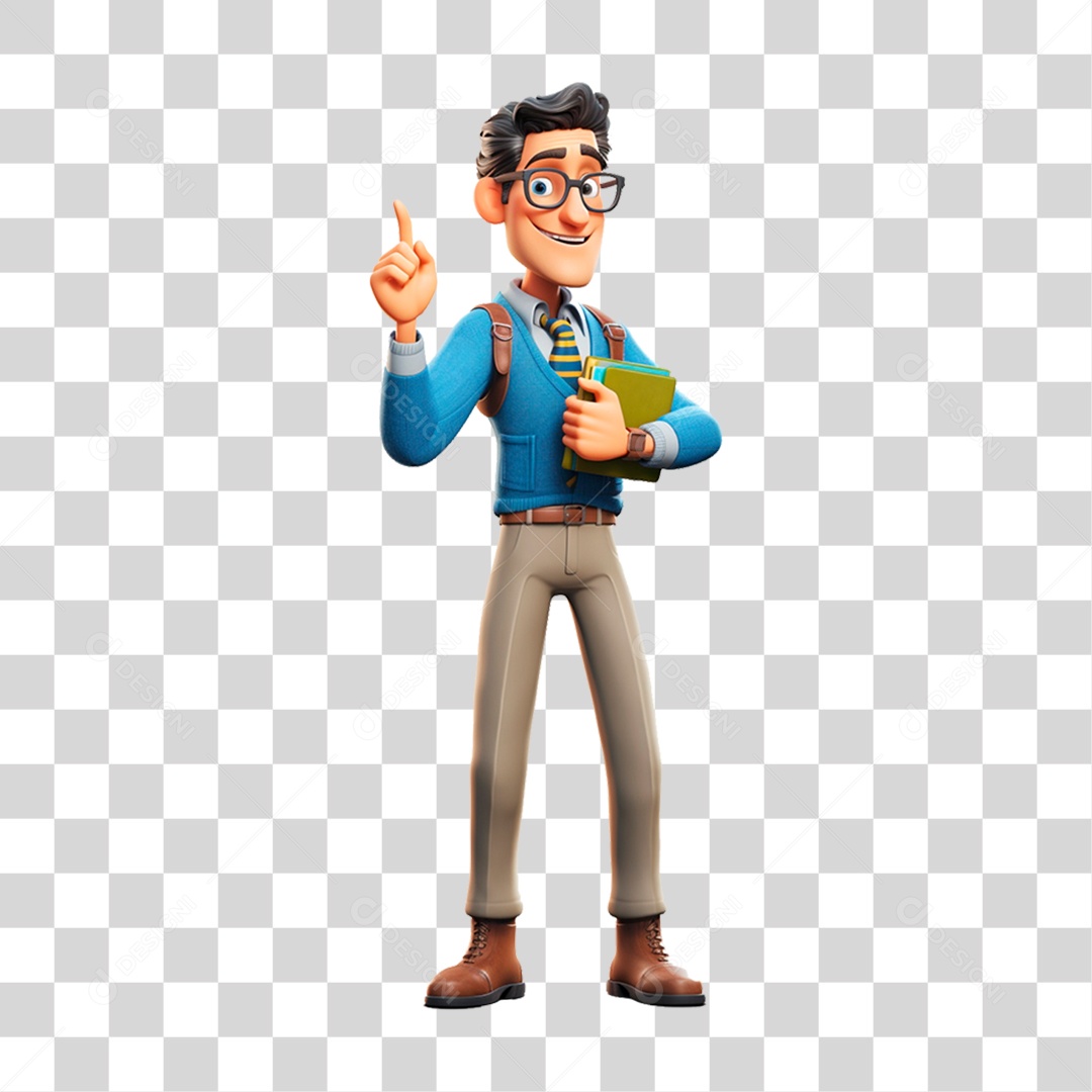 Personagem Cartoon Professor Desenhos PNG Transparente