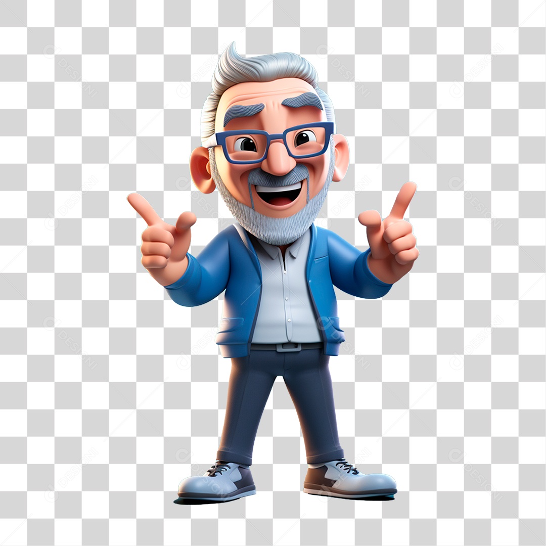 Personagem Cartoon Homem PNG Transparente