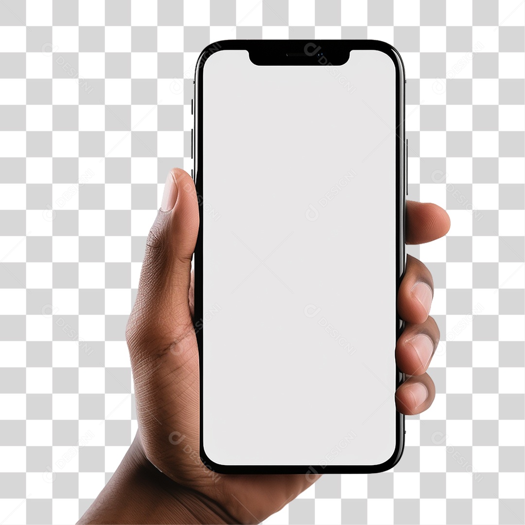 Mão Segurando um Telefone PNG Transparente
