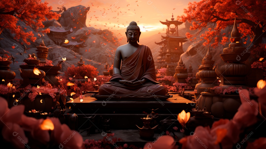 Dia da Quaresma Budista, 17 de maiio IA Generativa.