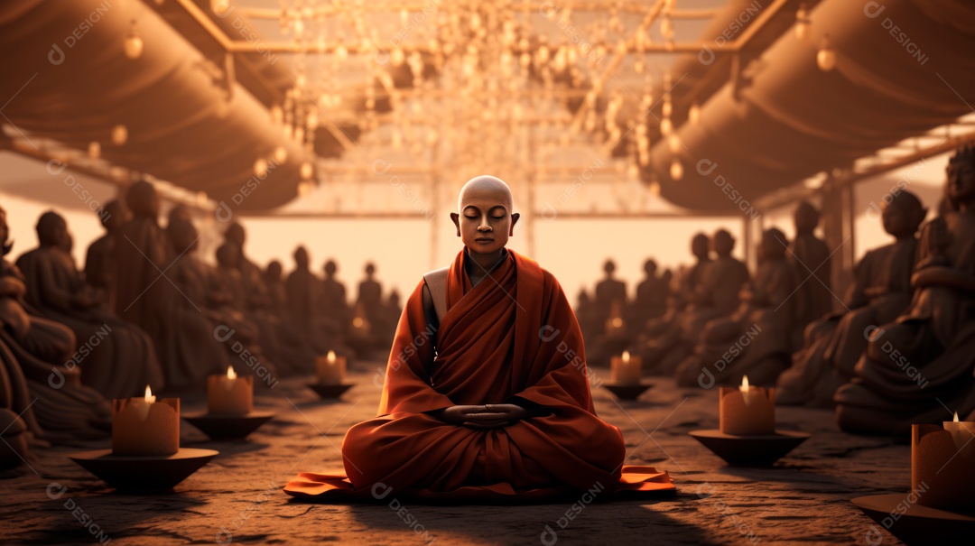 Dia da Quaresma Budista, 17 de maiio IA Generativa.