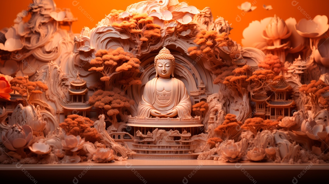 Dia da Quaresma Budista, 17 de maiio IA Generativa.