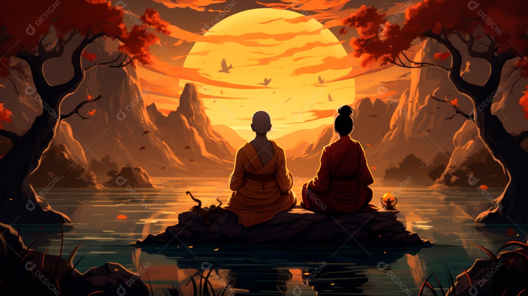 Dia da Quaresma Budista, 17 de maiio IA Generativa.