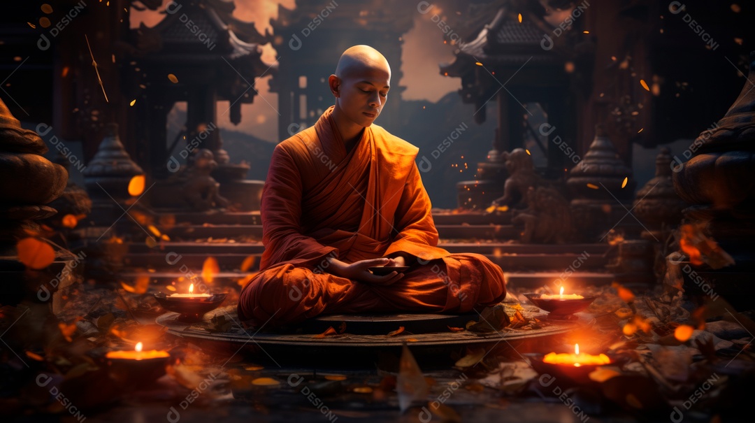 Dia da Quaresma Budista, 17 de maiio IA Generativa.