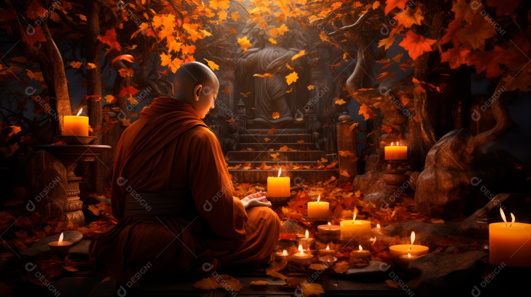Dia da Quaresma Budista, 17 de maiio IA Generativa.