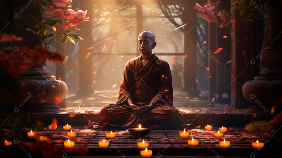 Dia da Quaresma Budista, 17 de maiio IA Generativa.