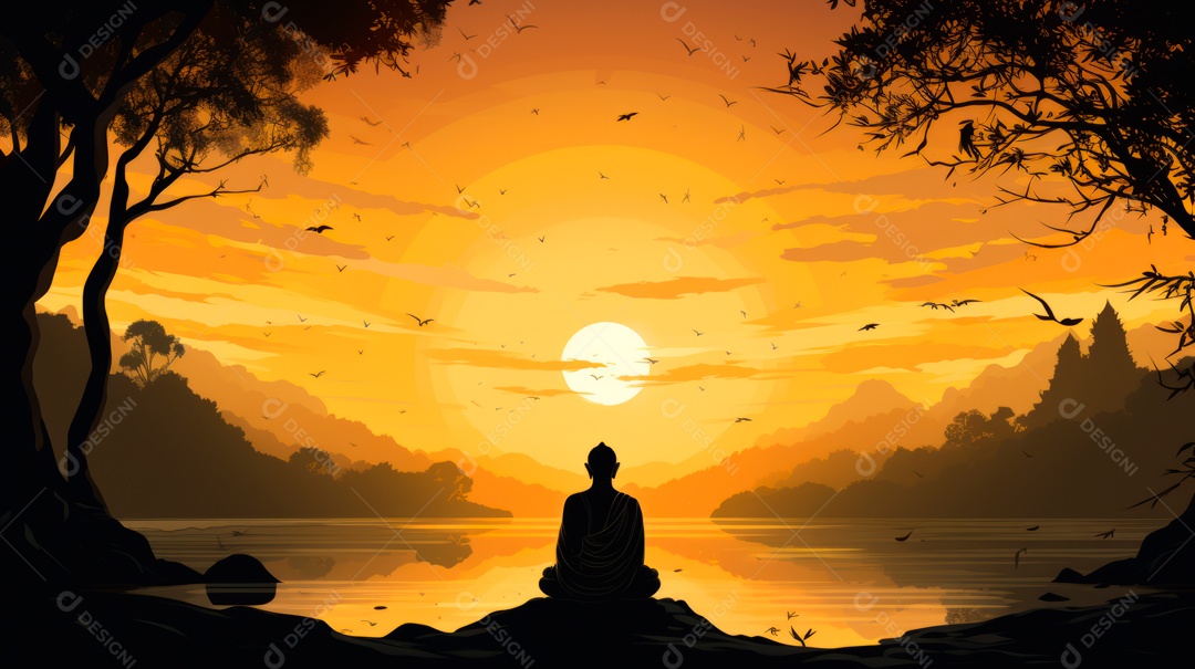 Dia da Quaresma Budista, 17 de maiio IA Generativa.