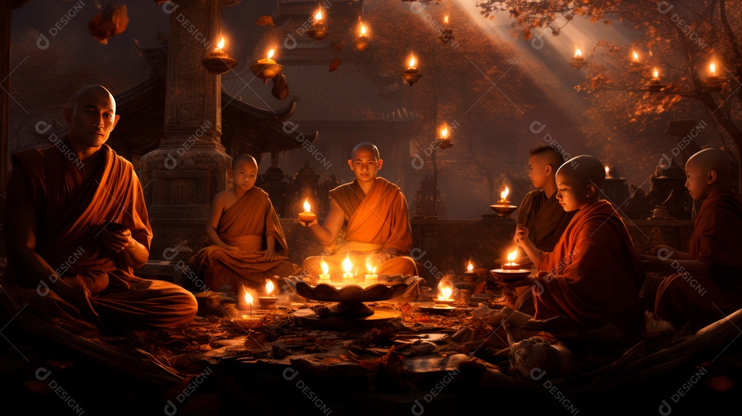 Dia da Quaresma Budista, 17 de maiio IA Generativa.