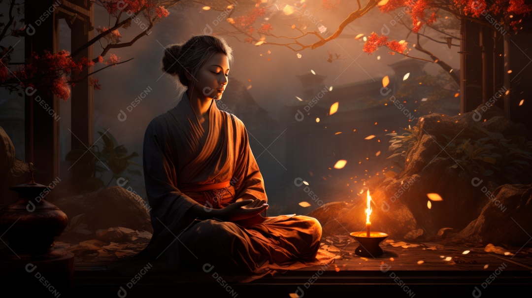 Dia da Quaresma Budista, 17 de maiio IA Generativa.