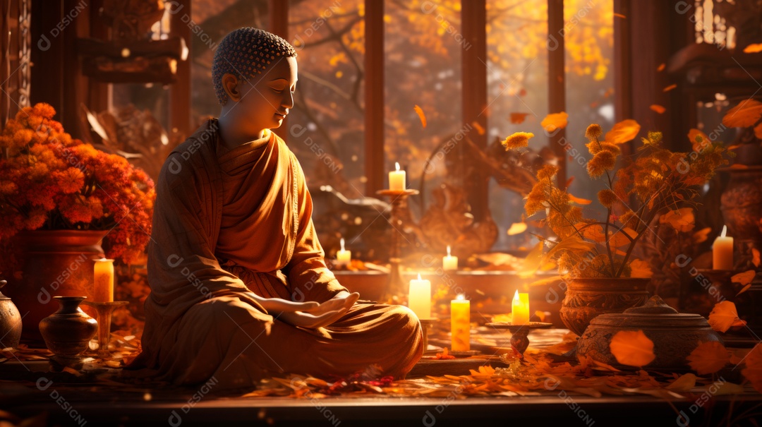 Dia da Quaresma Budista, 17 de maiio IA Generativa.