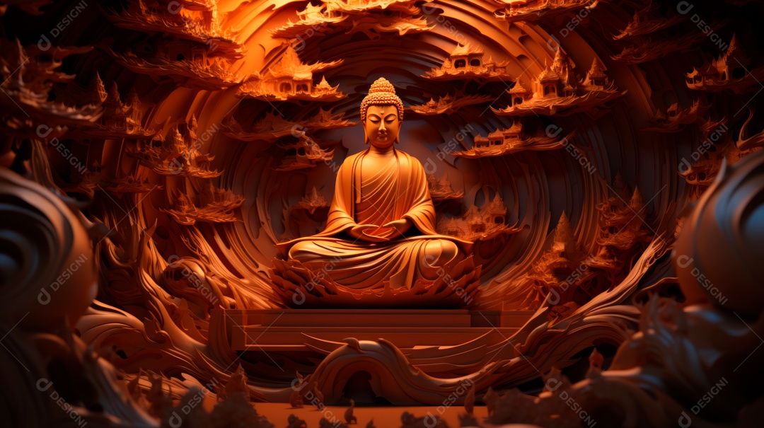 Dia da Quaresma Budista, 17 de maiio IA Generativa.