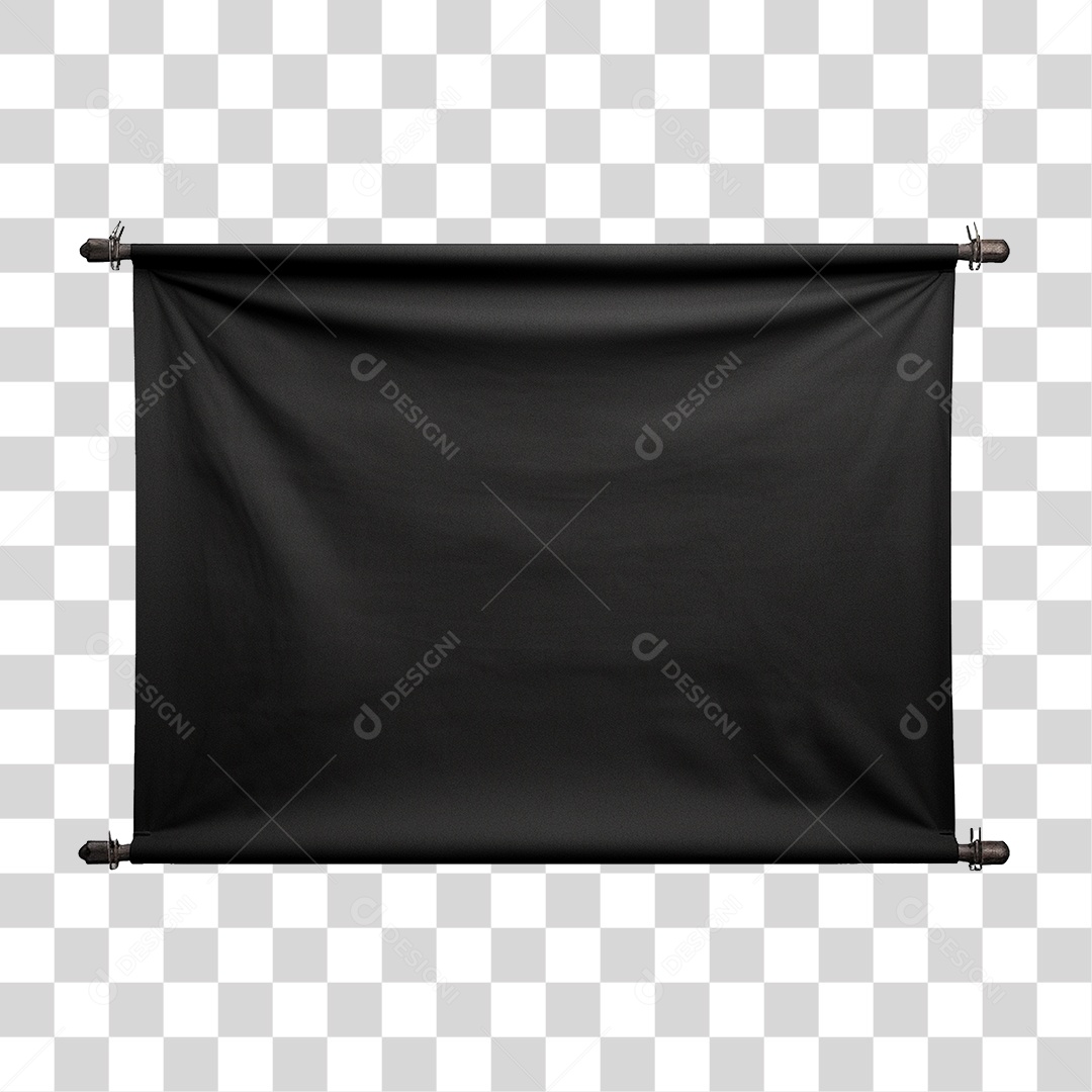 Pano Lençol Preto PNG Transparente
