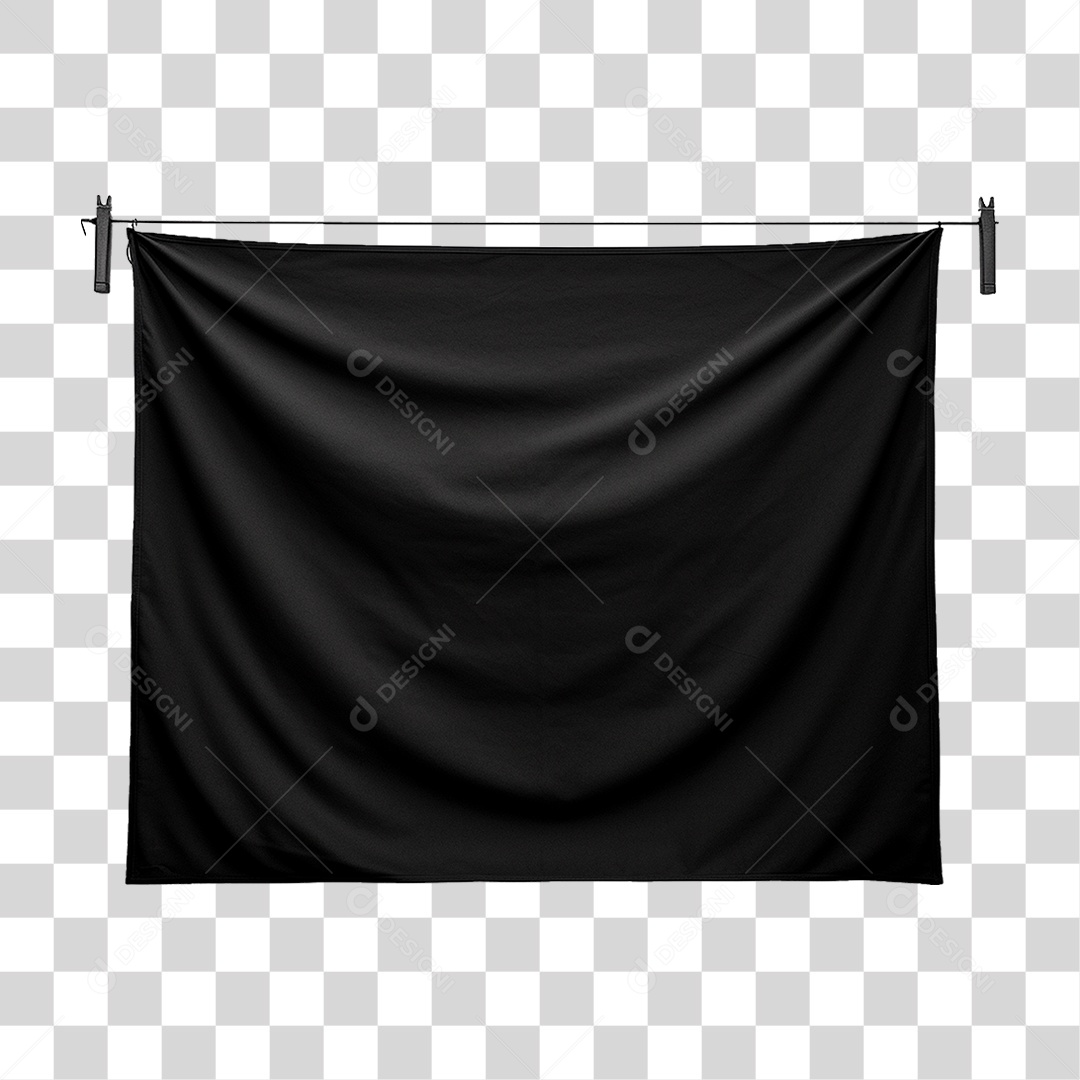Pano Lençol Preto PNG Transparente