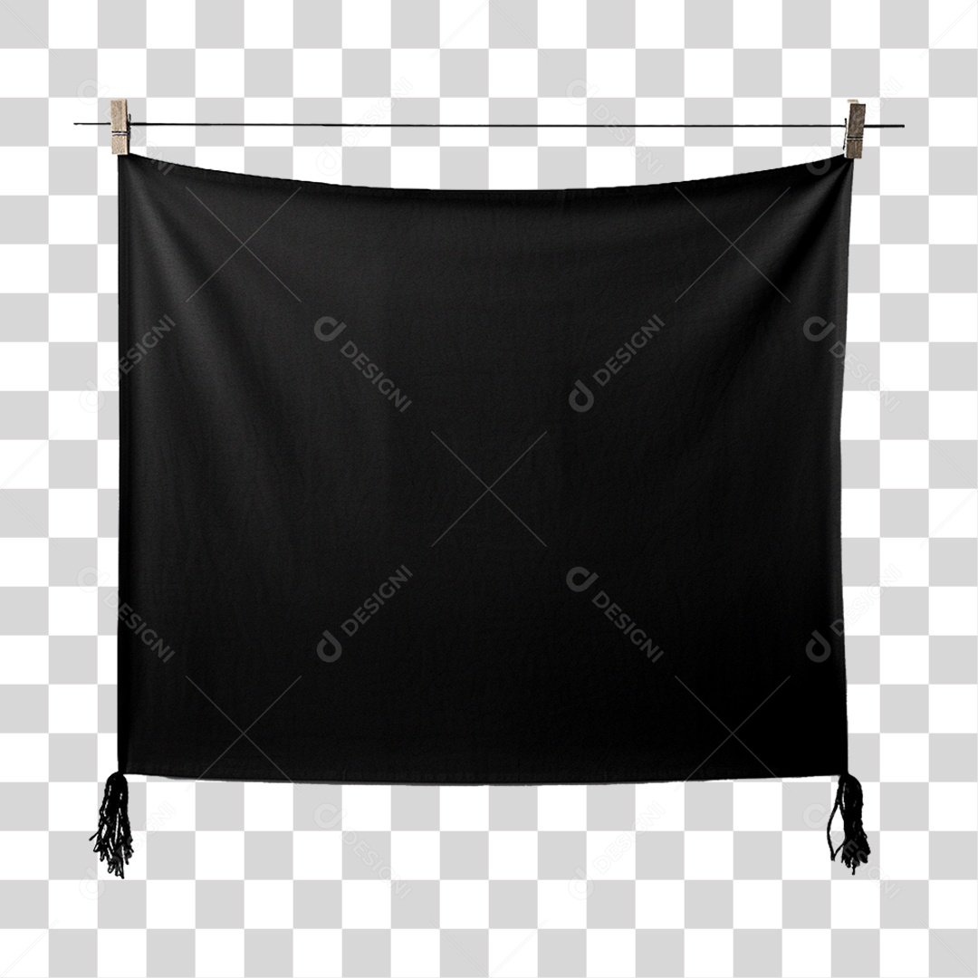 Pano Lençol Preto PNG Transparente