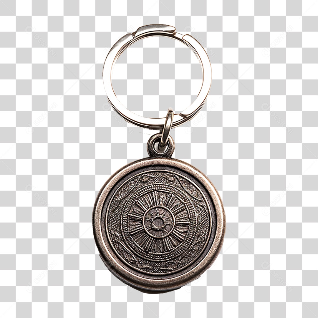 Chaveiro de Couro Preto PNG Transparente